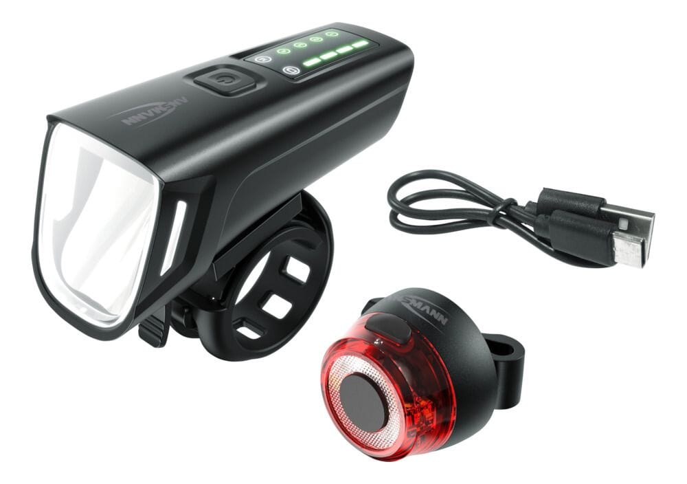 Ansmann Fietsverlichtingset LED Oplaadbaar
