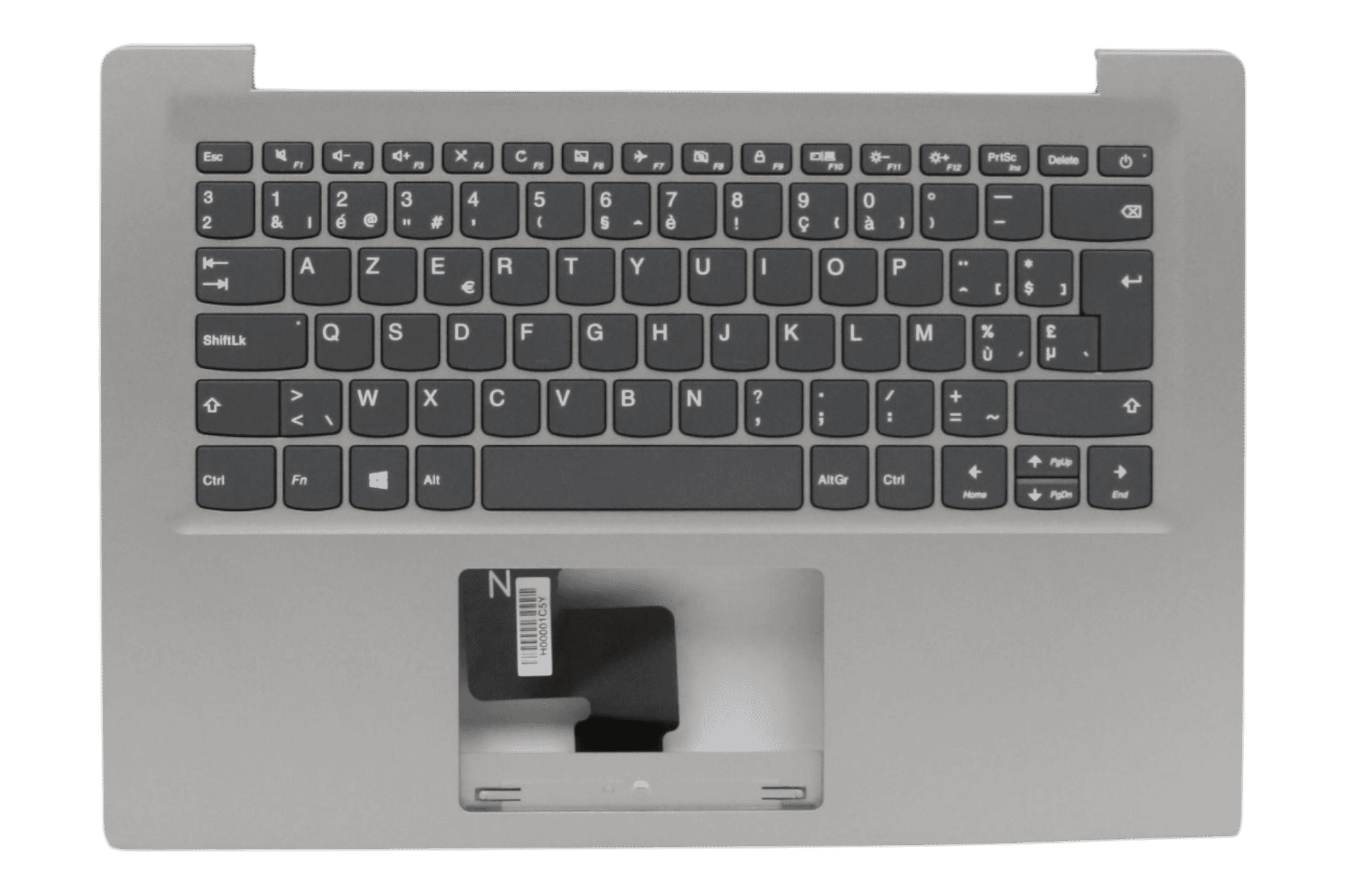 Lenovo Laptop Toetsenbord Azerty BE + Top Cover - Grijs