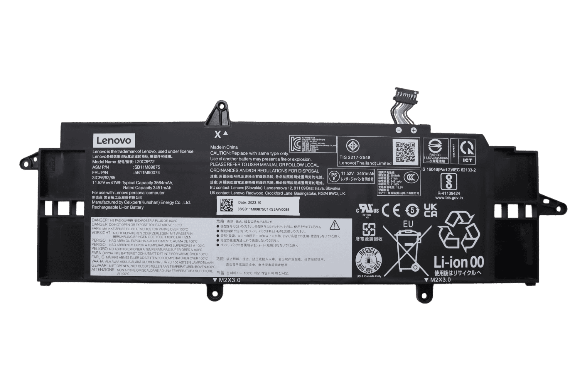 Lenovo Laptop Accu 3564mAh