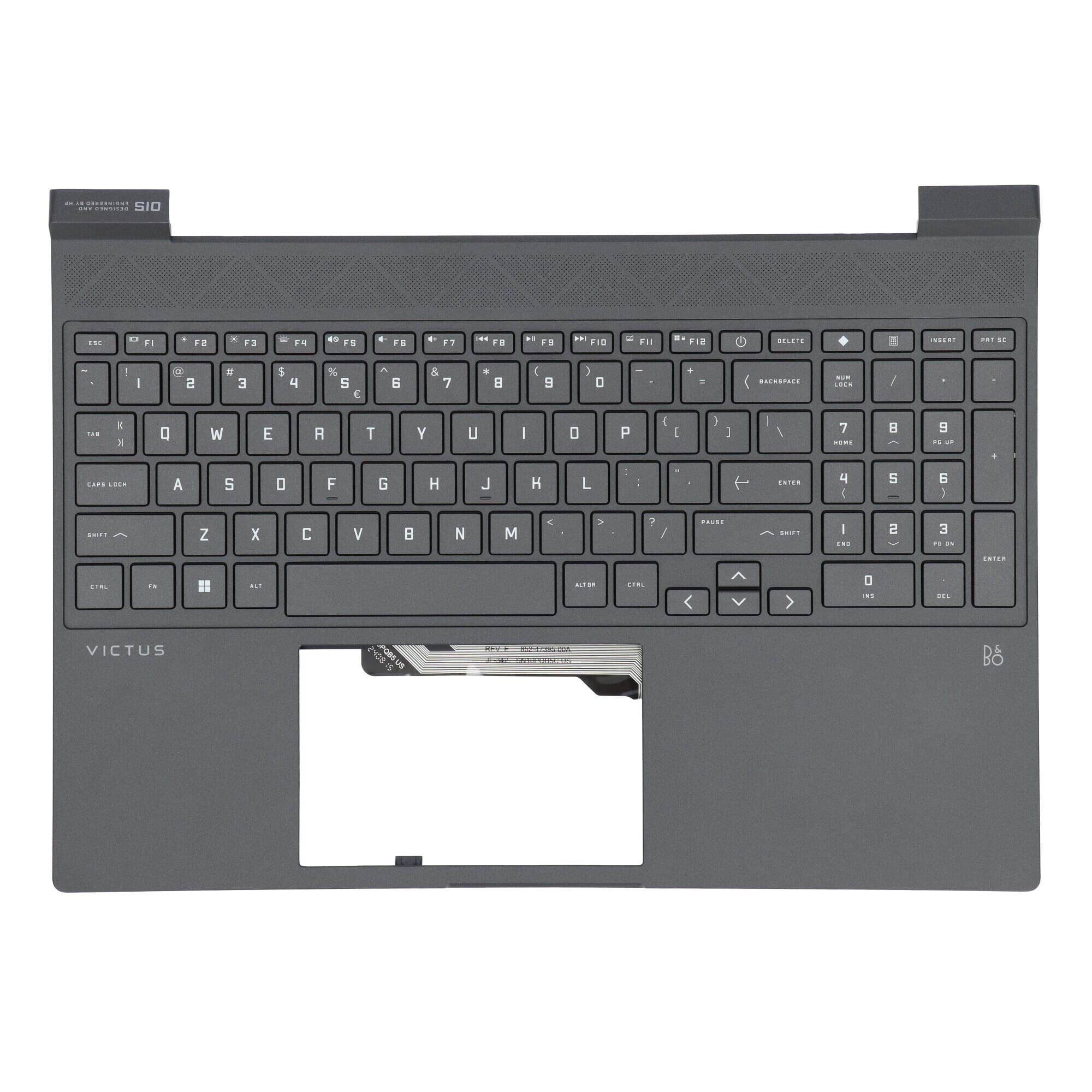 HP Laptop Toetsenbord Qwerty US + Top Cover, BL