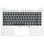 HP Laptop Toetsenbord Qwerty US + Top Cover, Backlit -Zilver